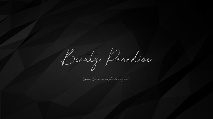 Beauty Paradise Font