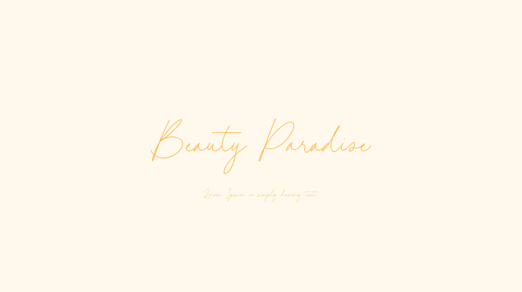 Beauty Paradise Font