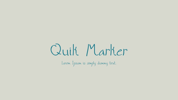 Quik Marker Font
