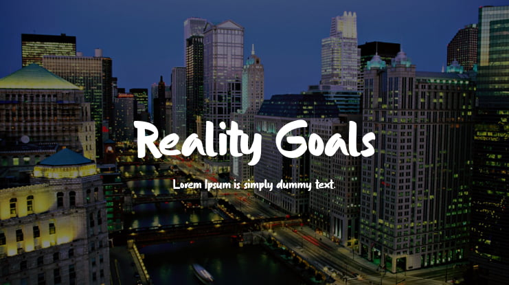 Reality Goals Font
