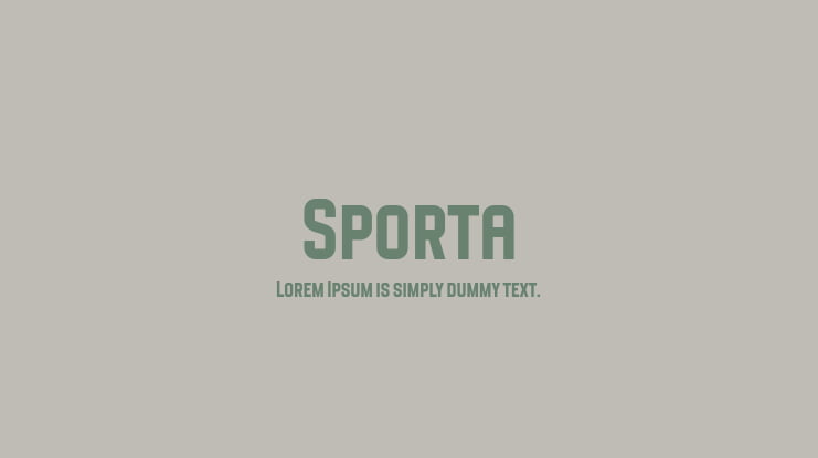 Sporta Font Family