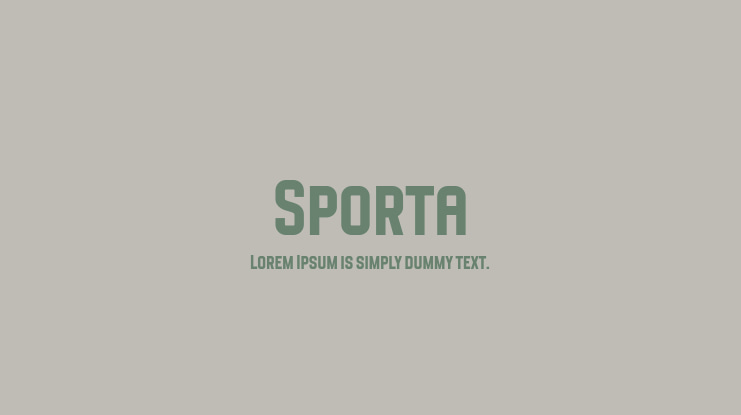 Sporta Font Family