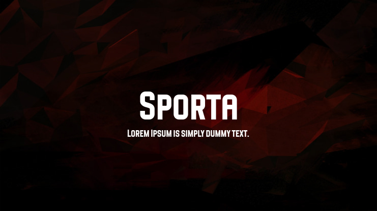 Sporta Font Family