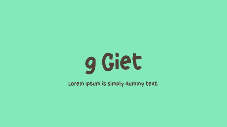 g Giet Font