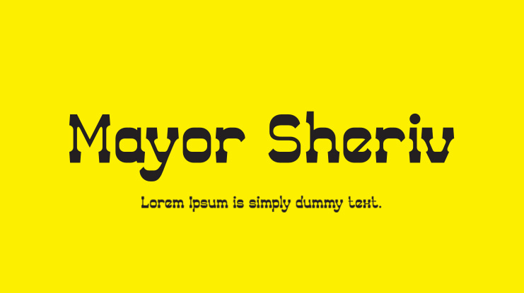 Mayor Sheriv Font