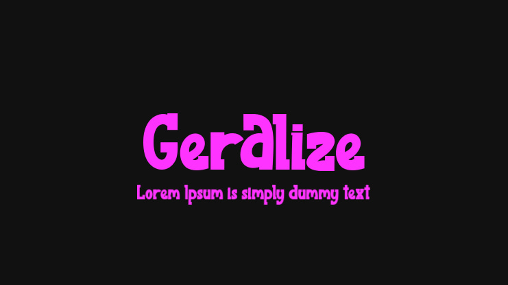 Geralize Font