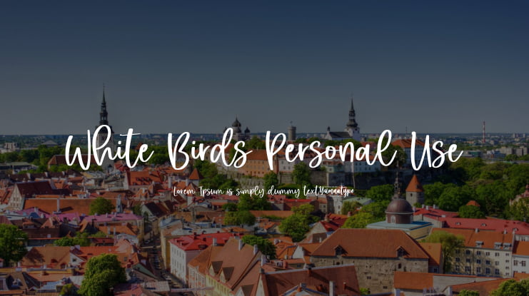 White Birds Personal Use Font