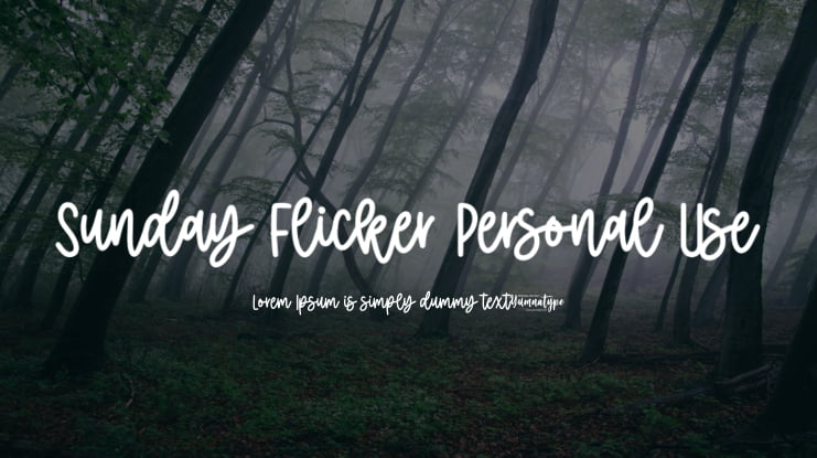 Sunday Flicker Personal Use Font