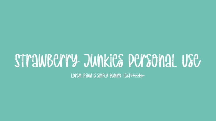 Strawberry Junkies Personal Use Font