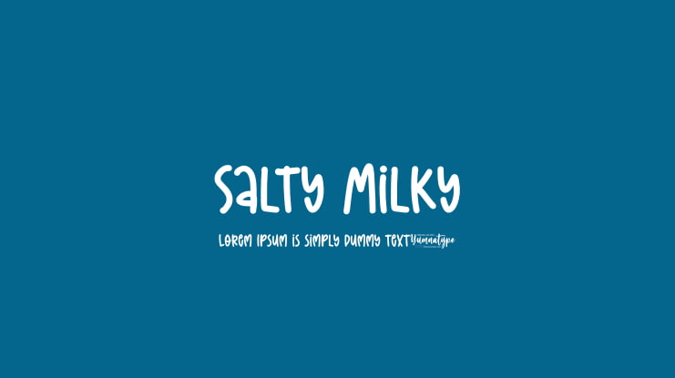 Salty Milky Font