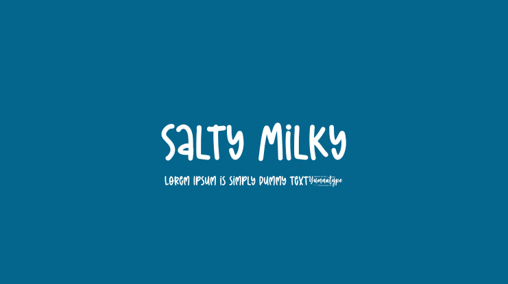 Salty Milky Font
