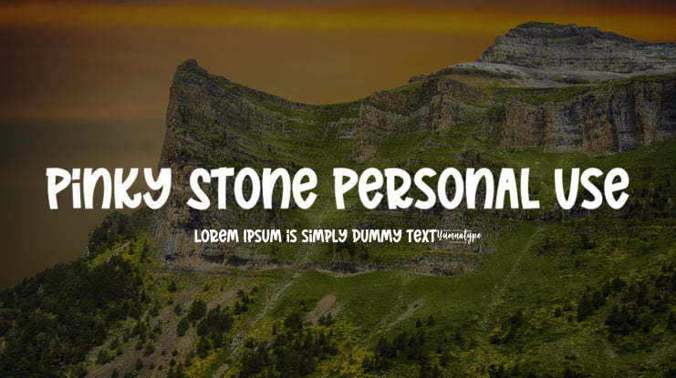 Pinky Stone Personal Use Font