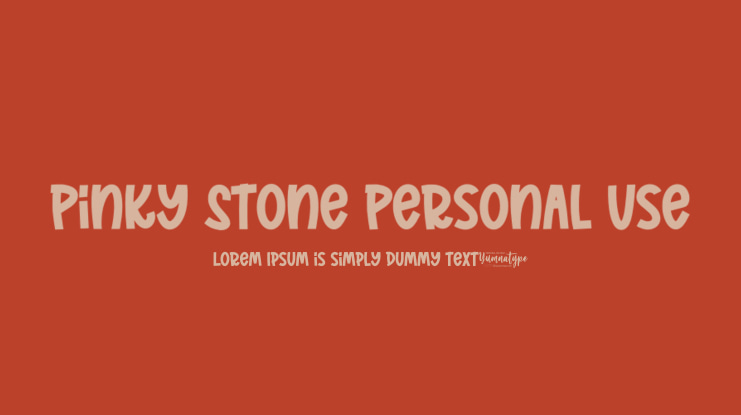 Pinky Stone Personal Use Font