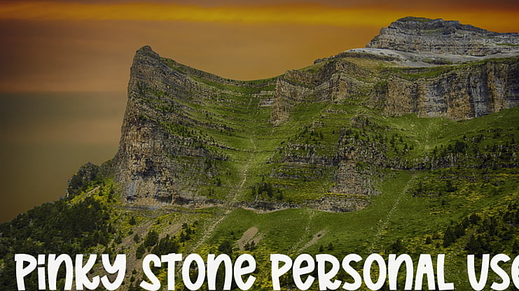 Pinky Stone Personal Use Font