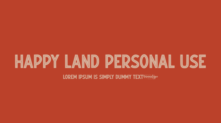 Happy Land Personal Use Font