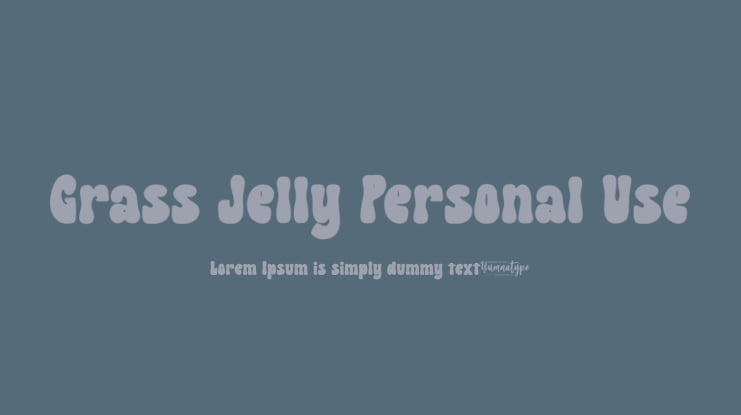 Grass Jelly Personal Use Font