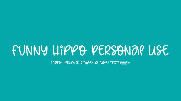 Funny Hippo Personal Use Font