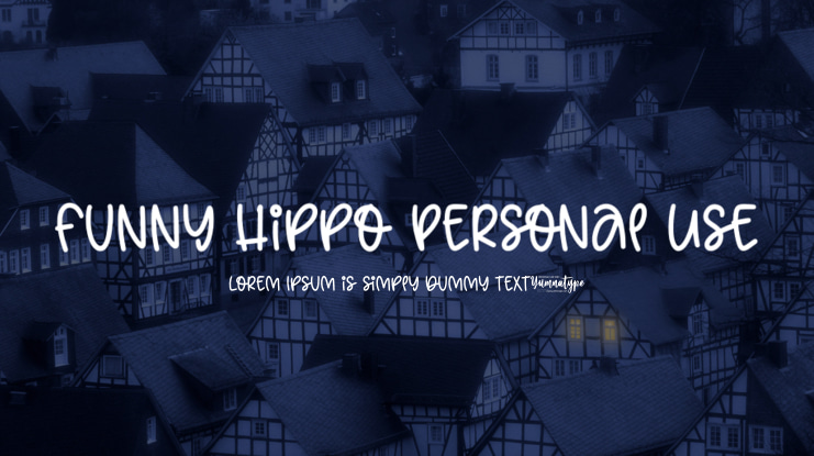 Funny Hippo Personal Use Font