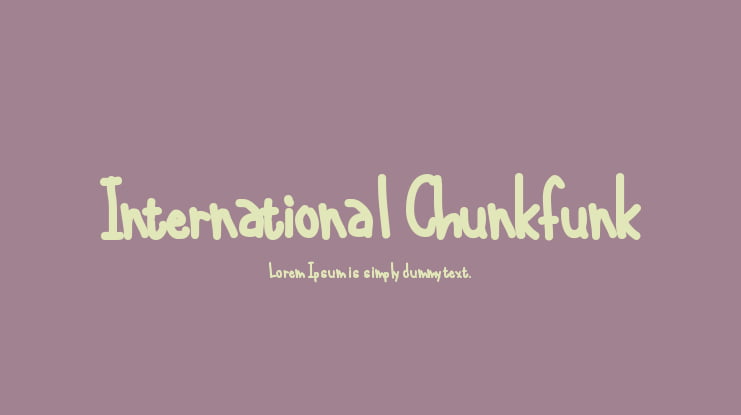International Chunkfunk Font