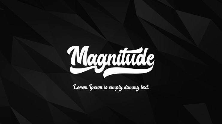 Magnitude Font