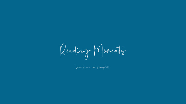 Reading Moments Font