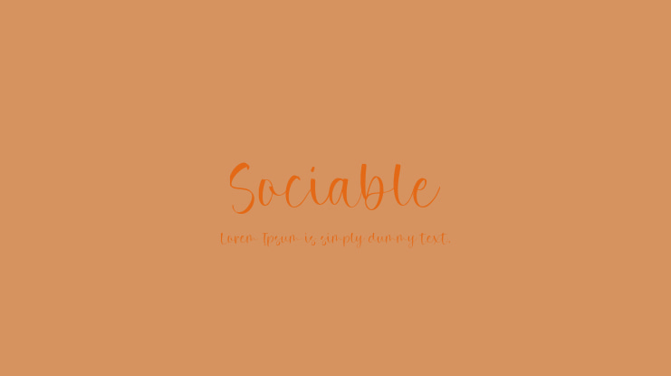 Sociable Font