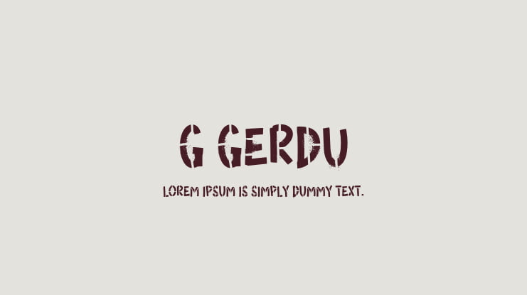 g Gerdu Font
