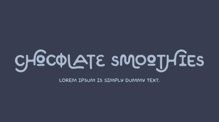 Chocolate Smoothies Font