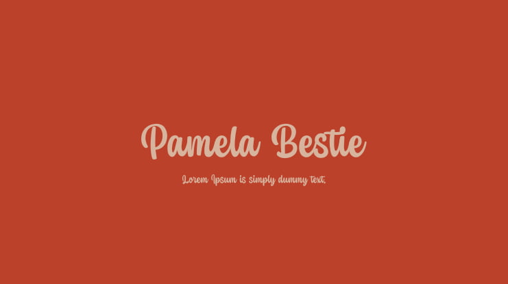 Pamela Bestie Font Family