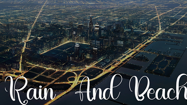 Rain  And Beach Font