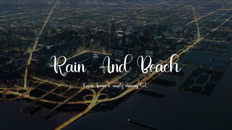Rain  And Beach Font