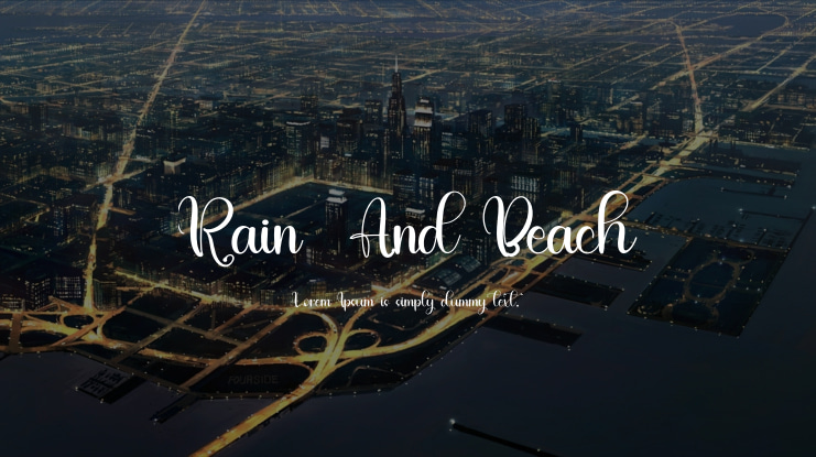 Rain  And Beach Font