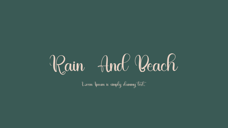 Rain  And Beach Font