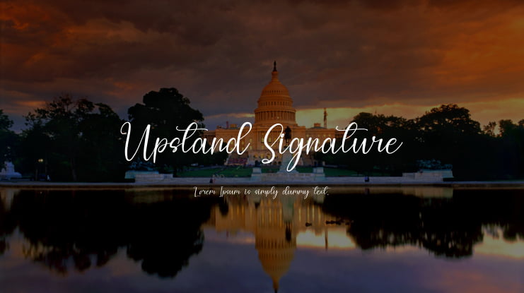 Upstand Signature Font