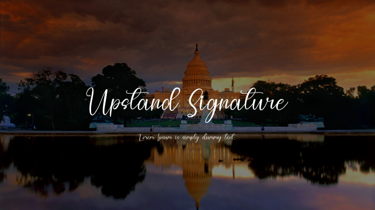 Upstand Signature Font