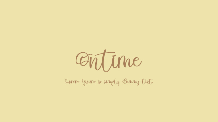 Ontime Font