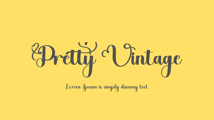 Pretty Vintage Font