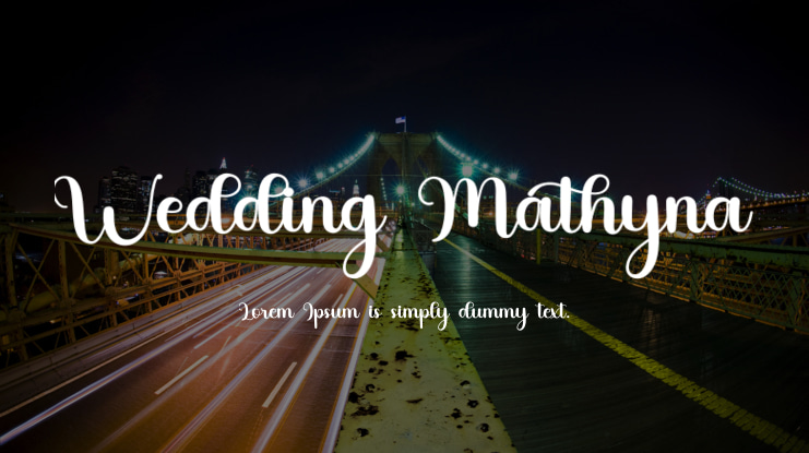 Wedding Mathyna Font