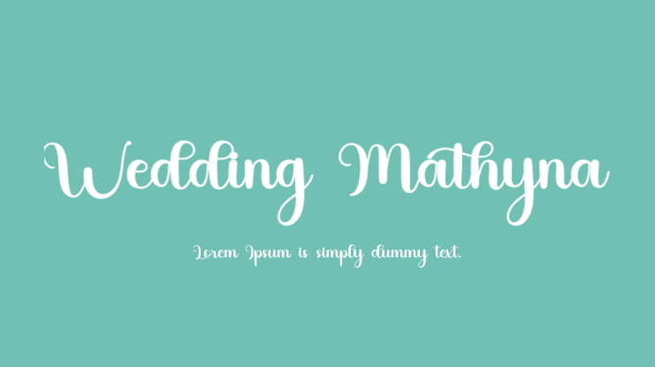 Wedding Mathyna Font