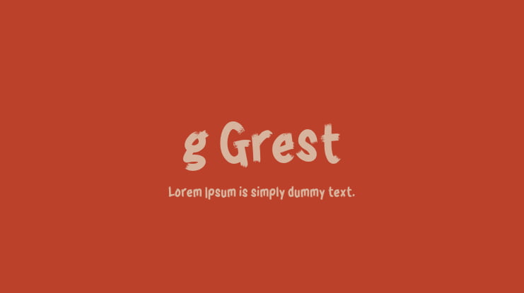g Grest Font