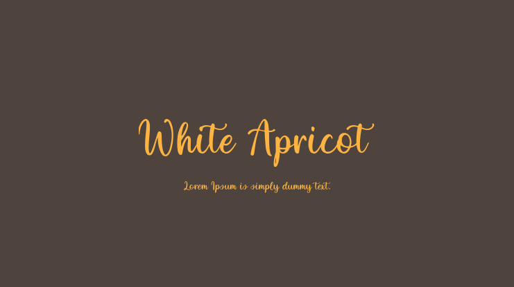 White Apricot Font
