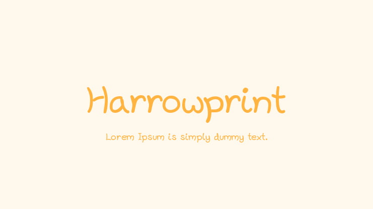 Harrowprint Font