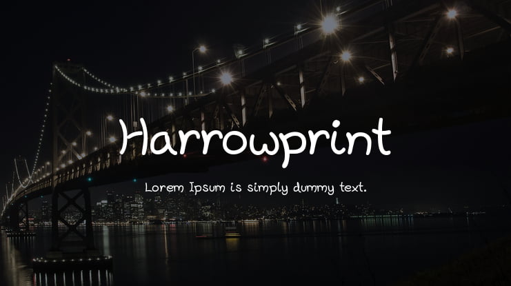 Harrowprint Font
