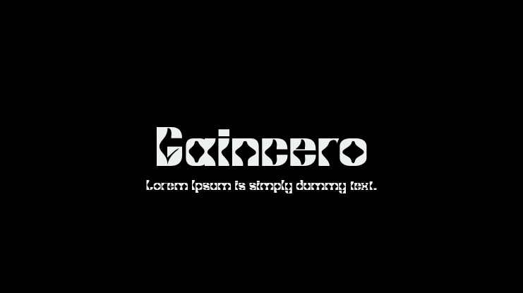 Gaincero Font