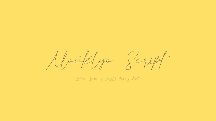 Montelgo Script Font
