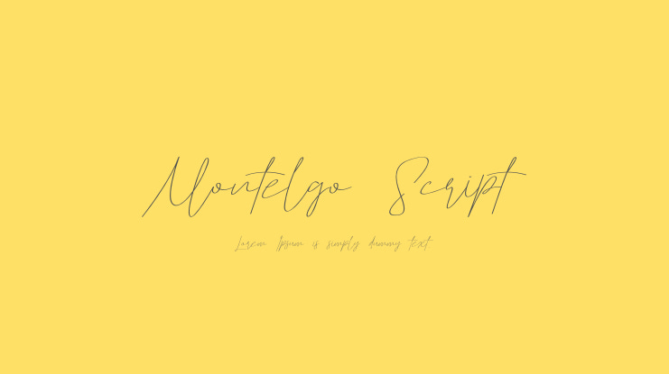Montelgo Script Font