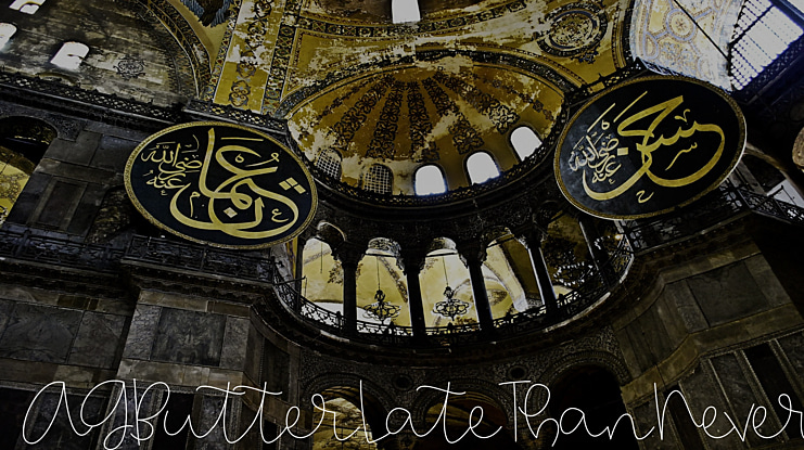 AGButterLateThanNever Font Family