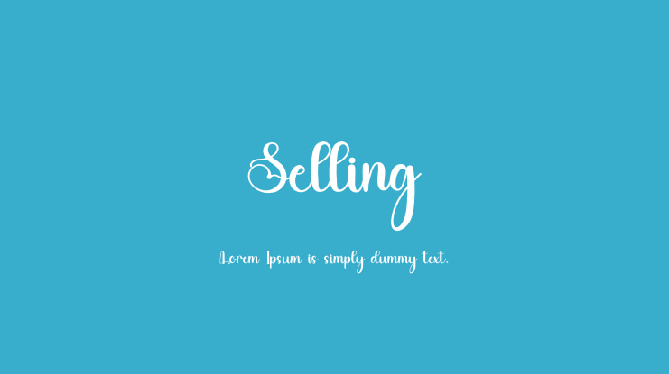 Selling Font