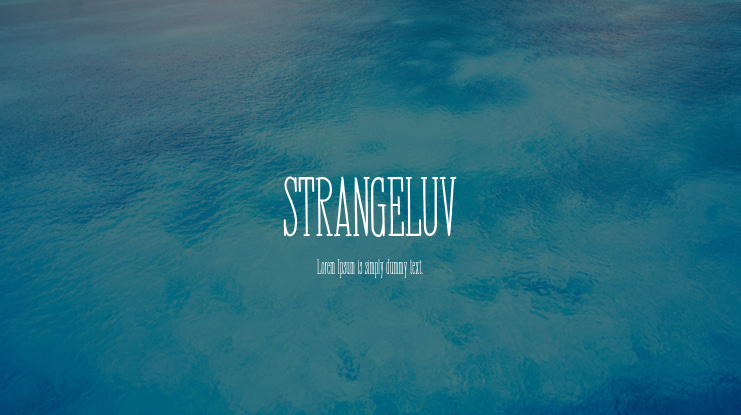 STRANGELUV Font Family