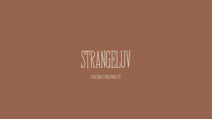 STRANGELUV Font Family